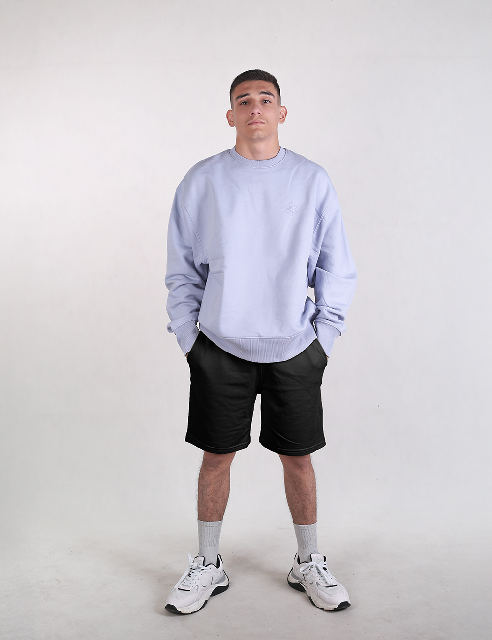 The person is wearing Rocket Science Organic Cotton Shorts.